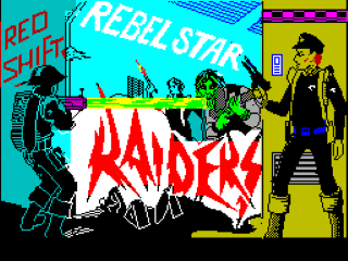 Rebelstar Raiders title screen for ZX Spectrum